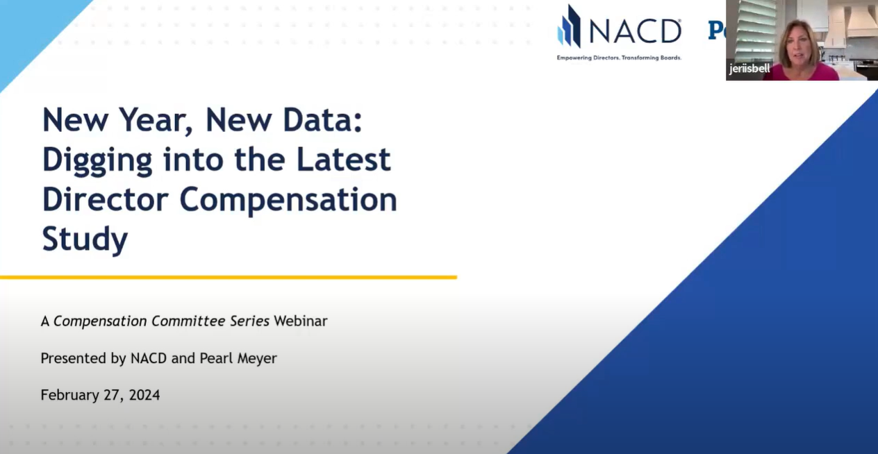 New Year, New Data: Digging in to the Latest Director Compensation Study