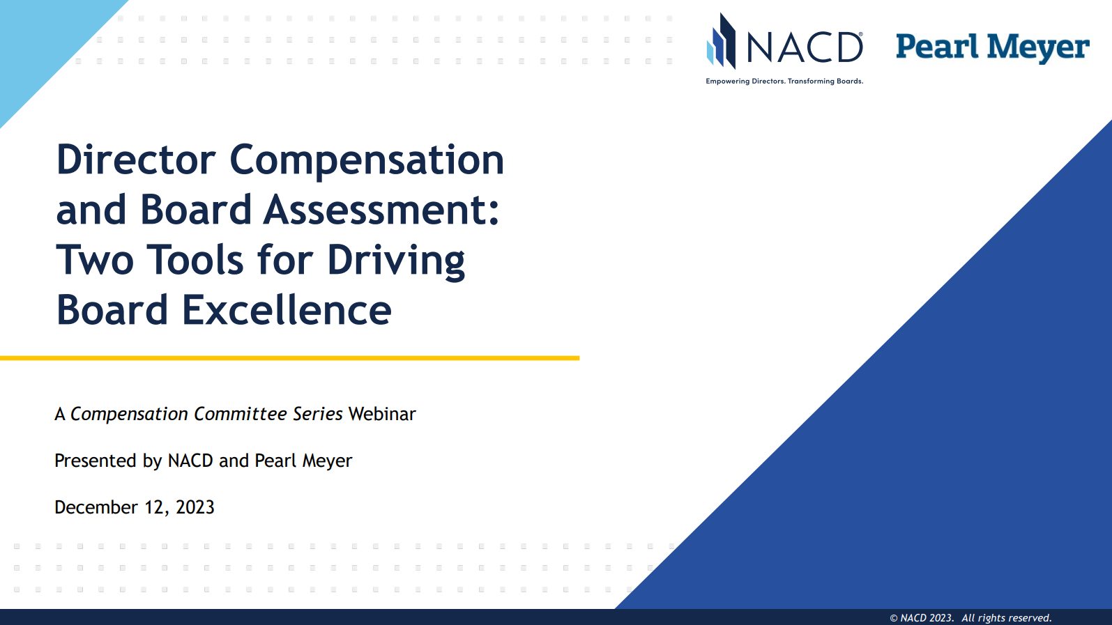 Director Compensation and Board Assessment: Two Tools for Driving Board Excellence Thumbnail