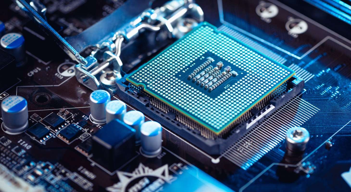 close up image of the CPU and motherboard
