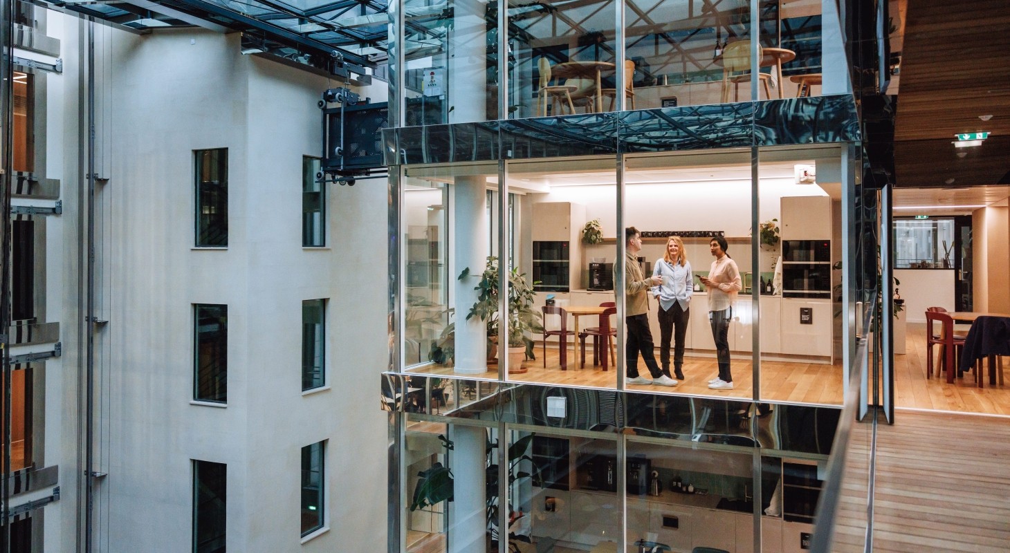 diverse executives in modern office