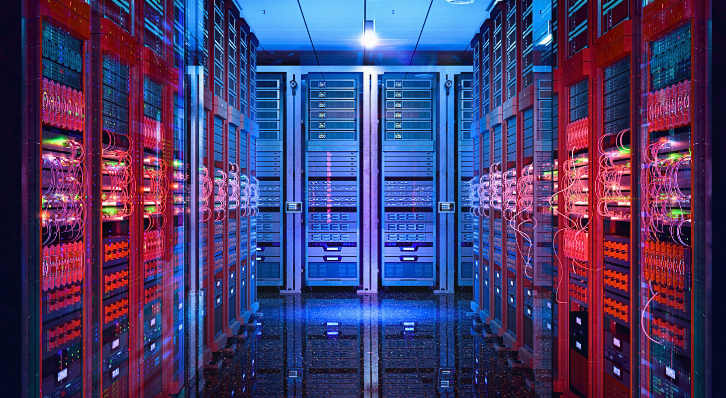 AI data center server rack