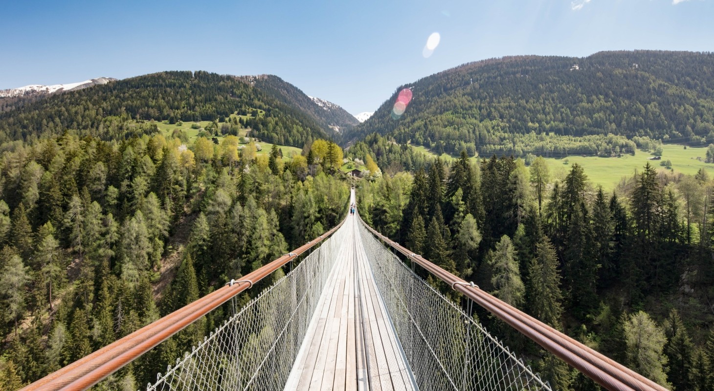 suspension bridge over young rhone river