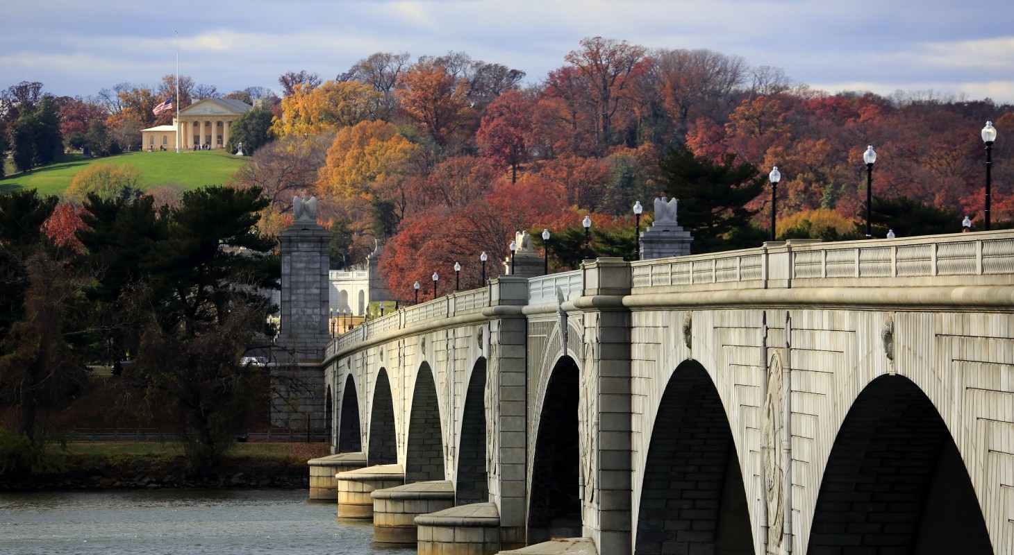 Arlington Memorial Bridge with Arlington House in Arlington VA