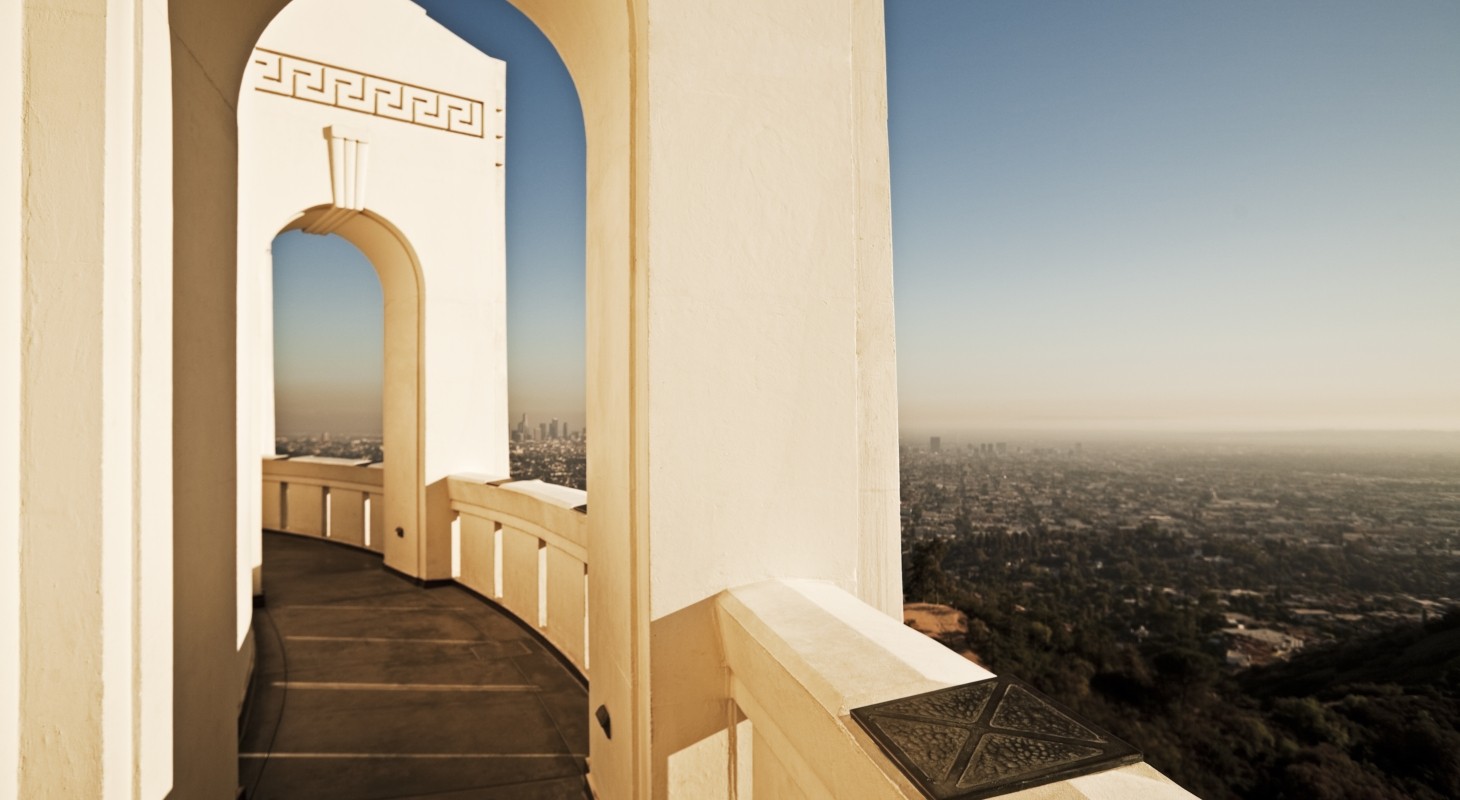 art deco balcony at griffith observatory