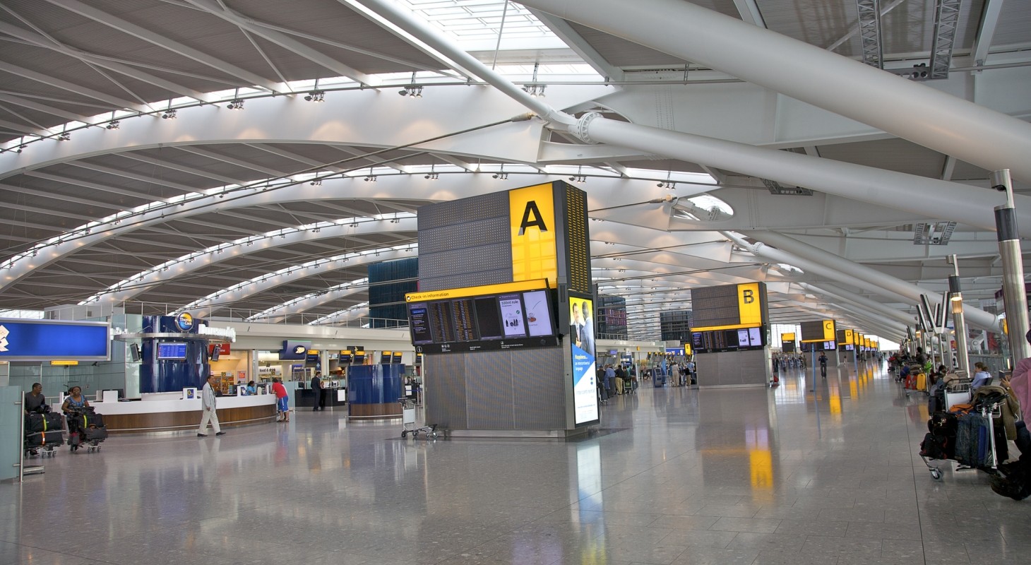 check-in gates at airport