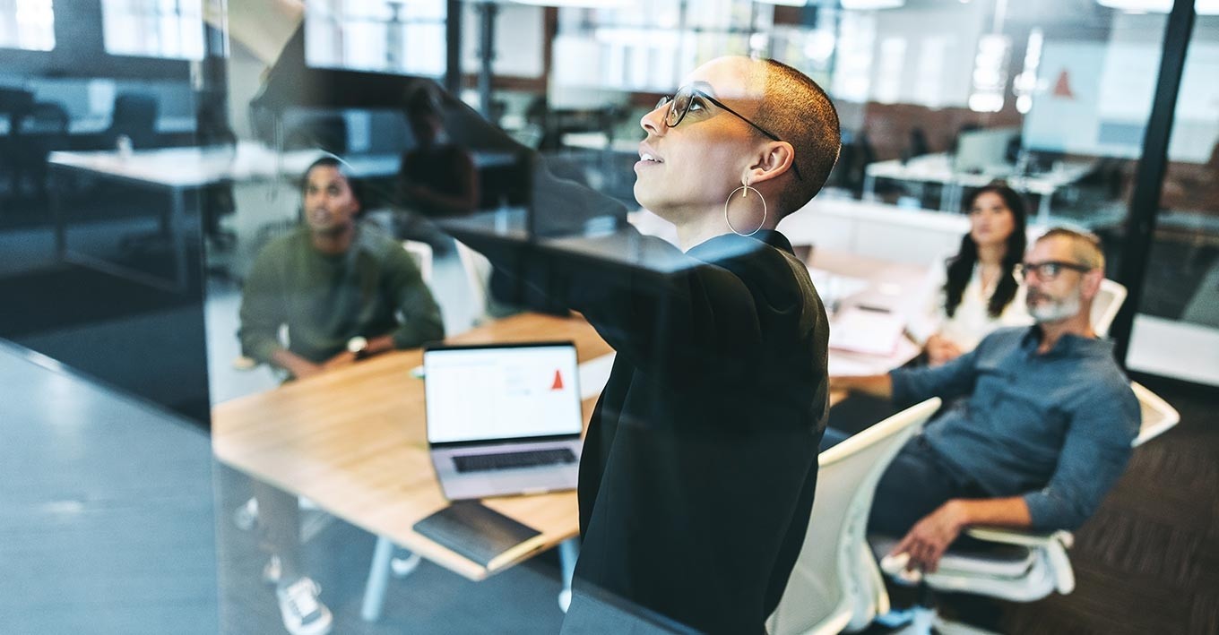 image of a woman doing a presentation