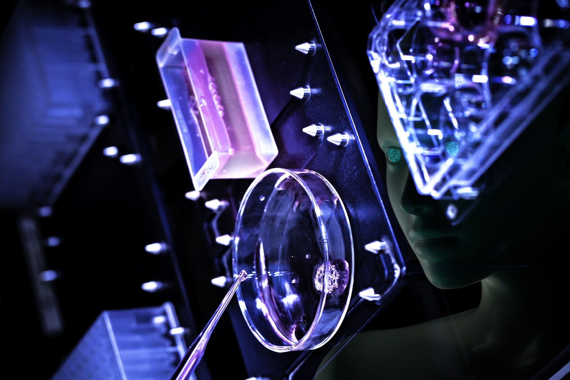 lab equipment working for sterilization AI