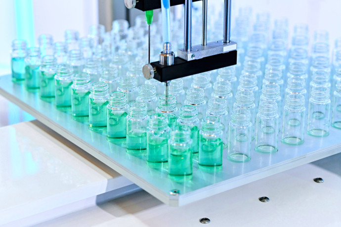 large group test tube samples at lab