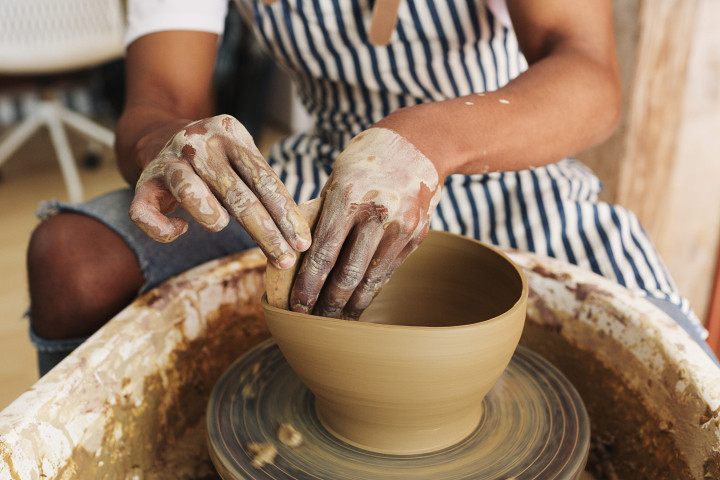 carving pottery