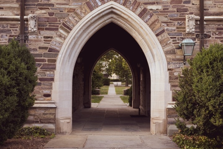 arch tunnel college campus