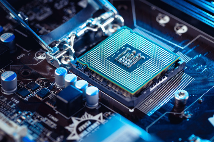 close up image of the CPU and motherboard