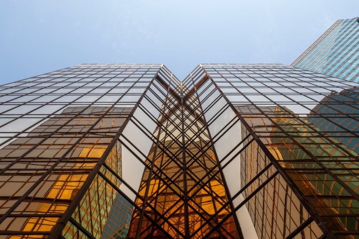 glass modern business building hong kong