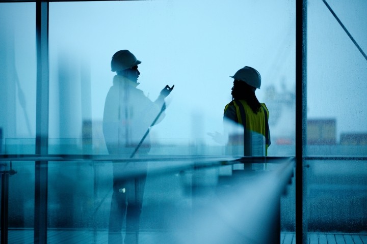 construction team collaborating