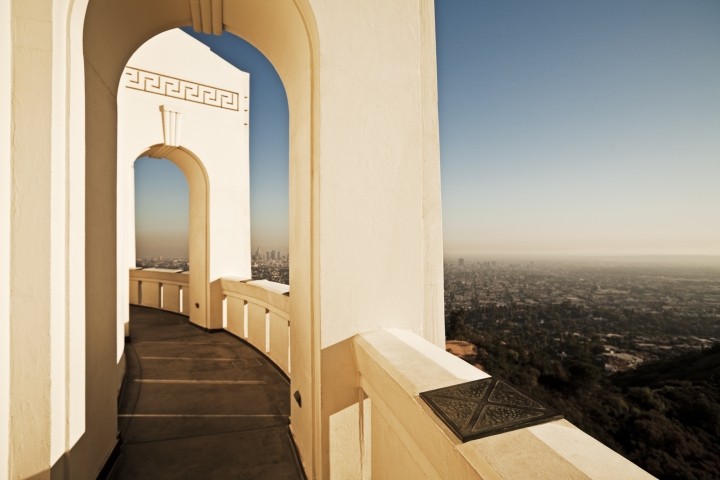 art deco balcony at griffith observatory