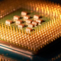 computer processor chip CPU and electronic components