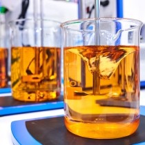 mixer stirring liquid in beaker