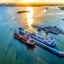 oil tanker ships at port of Houston