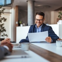 HR team meeting in modern office
