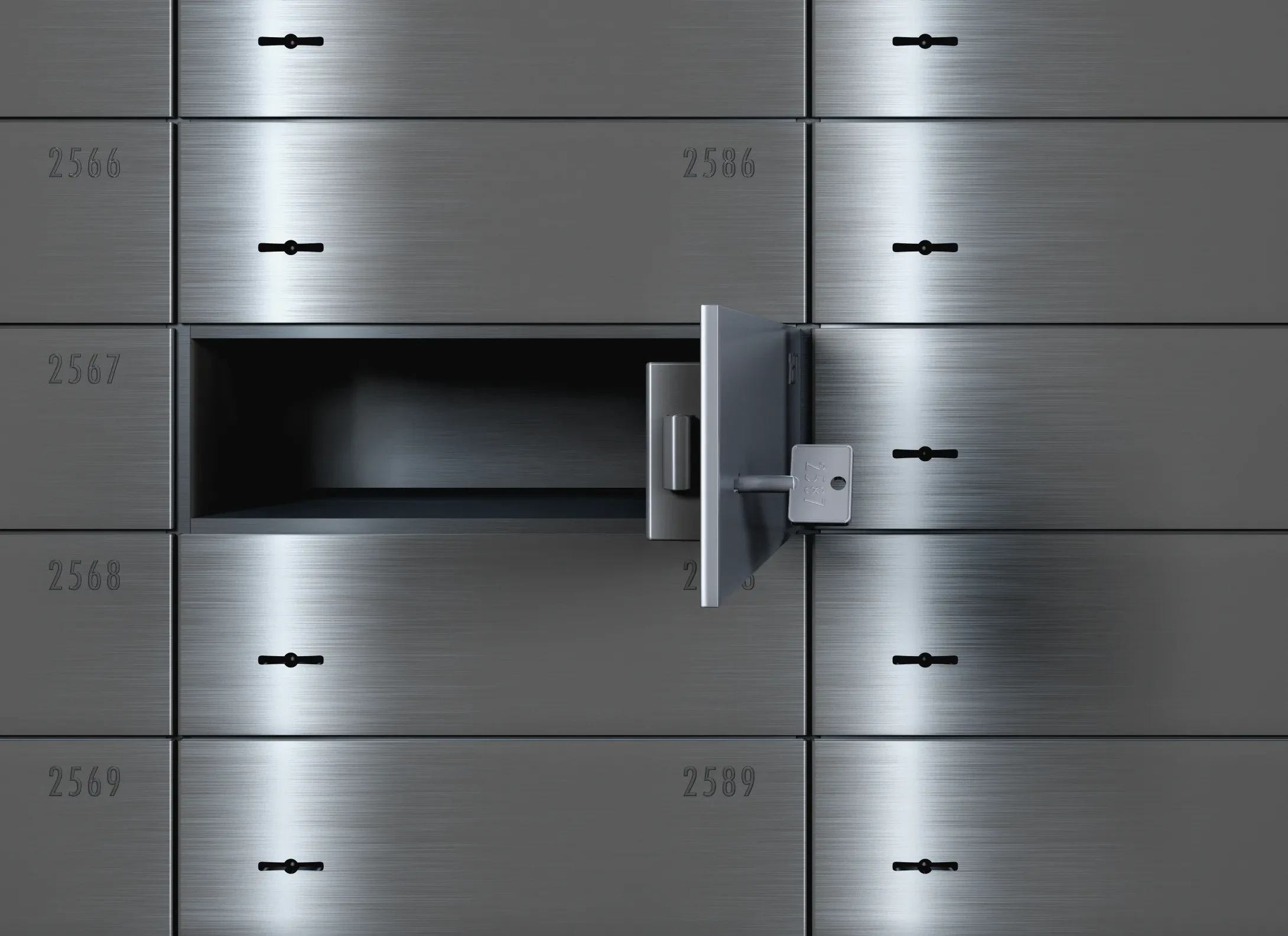 empty safe deposit box