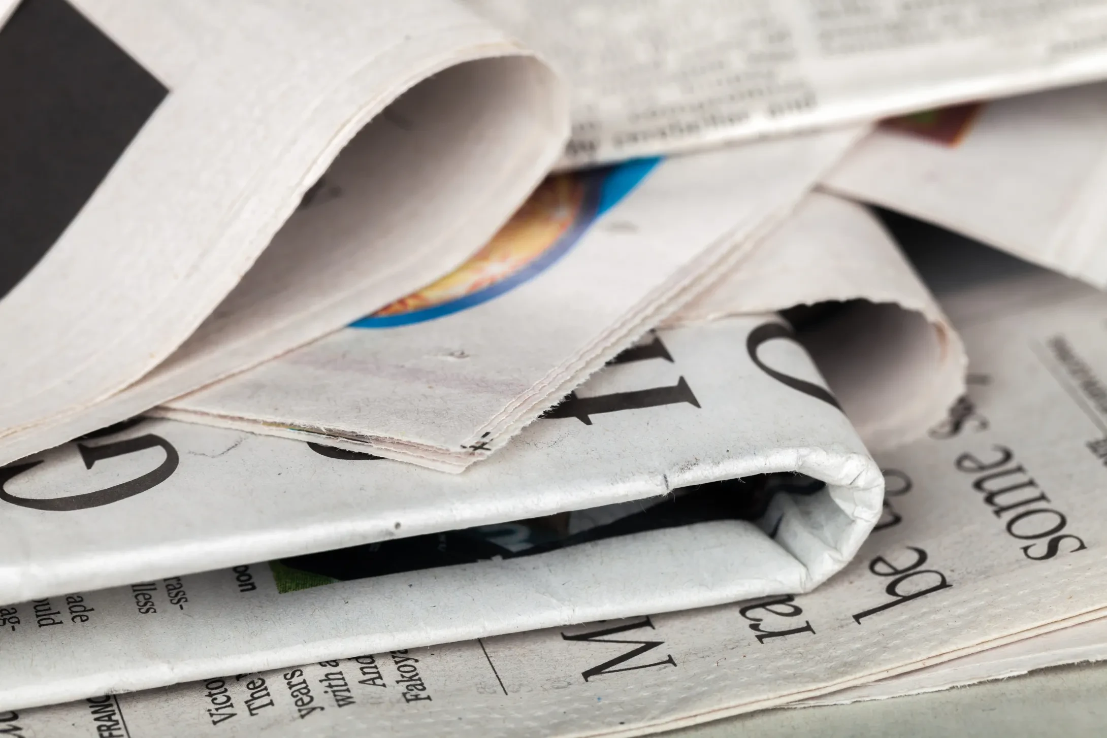 stack of newspapers